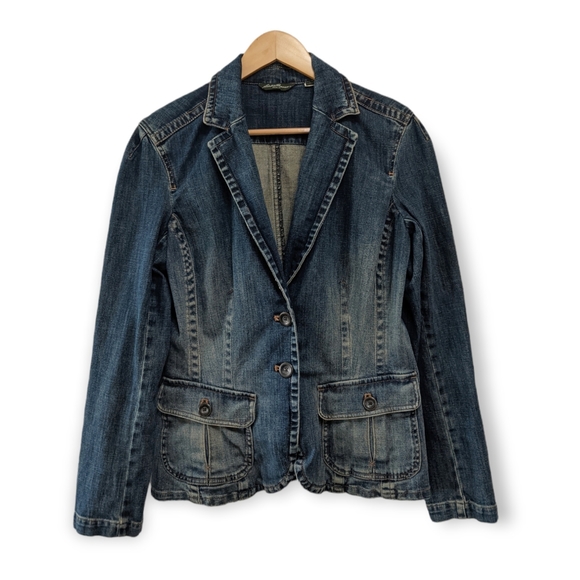 Eddie Bauer Denim Jacket Blue, L - Picture 1 of 5